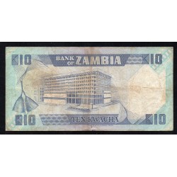 SAMBIA - PICK 26 d - 10 KWACHA - 1980-1988 - SIGN 6