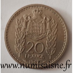 MONACO - KM 124 - 20 FRANCS 1947