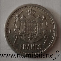 MONACO - KM 121 - 2 FRANCS 1943 - NON DATÉ - LOUIS II