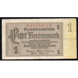 ALLEMAGNE - PICK 173 b - 1 RENTENMARK - 30/01/1937