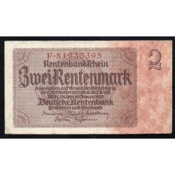 GERMANY - PICK 174 b - 2 RENTENMARK - 30/01/1937