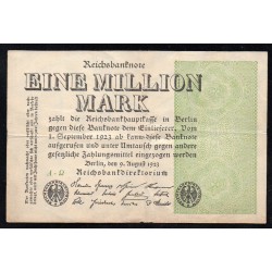 GERMANY - PICK 102 a - 1 MILLION MARK - 09/08/1923