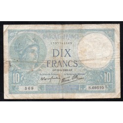 FRANKREICH - PICK 84 - 10 FRANCS MINERVE - 19/05/1939