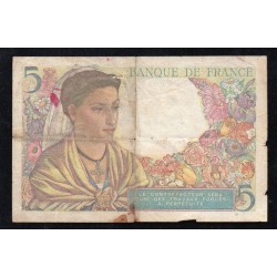 FRANCE - PICK 98 - 5 FRANCS BERGER - 23/12/1943