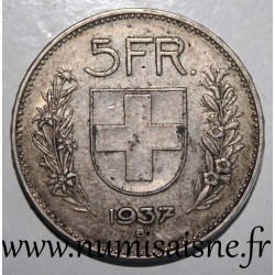 SCHWEIZ - KM 40 - 5 FRANCS 1937 B - Berne