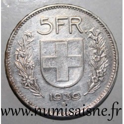 SCHWEIZ - KM 40 - 5 FRANCS 1939 B - Berne