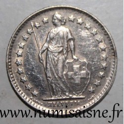 SWITZERLAND - KM 23 - 1/2 FRANC 1950 B - STANDING HELVETIA