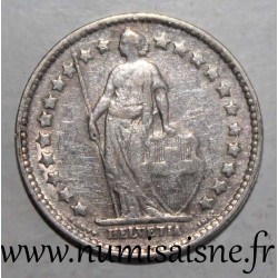 SWITZERLAND - KM 23 - 1/2 FRANC 1921 B - STANDING HELVETIA