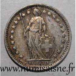 SUISSE - KM 23 - 1/2 FRANC 1957 B - HELVETIA DEBOUT