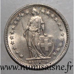 SUISSE - KM 23 - 1/2 FRANC 1957 B - HELVETIA DEBOUT