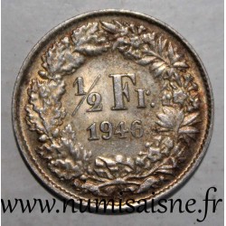 SUISSE - KM 23 - 1/2 FRANC 1946 B - HELVETIA DEBOUT