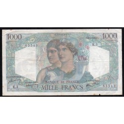 FRANCE - PICK 130 -1000 FRANCS MINERVE ET HERCULE - 12/04/1945