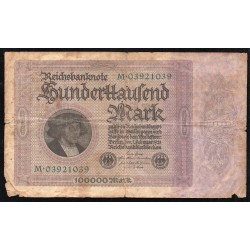 DEUTSCHLAND - PICK 83 a - 100 000 MARK - 01/02/1923