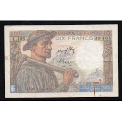 FRANCE - PICK 99 - 10 FRANCS MINEUR - 30/06/1949