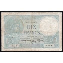 FRANKREICH - PICK 84 - 10 FRANCS MINERVE - 09/01/1941