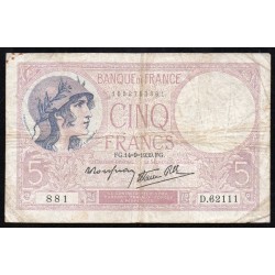 FAY 04/08 - 5 FRANCS VIOLET - 14/09/1939 - PICK 83