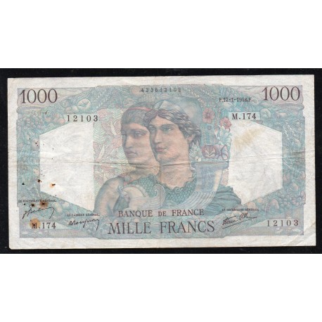 FAY 41/10 - 1000 FRANCS MINERVE ET HERCULE - 17/01/1946 - PICK 130