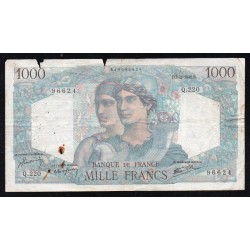 FRANCE - PICK 130 - 1000 FRANCS MINERVE ET HERCULE - 07/03/1946