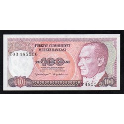 TURQUIE - PICK 194 - 100 LIRA - NON DATE - L.1970 (1984)