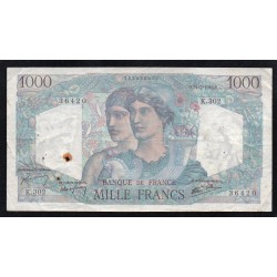 FRANCE - PICK 130 - 1000 FRANCS MINERVE ET HERCULE - 11/07/1946