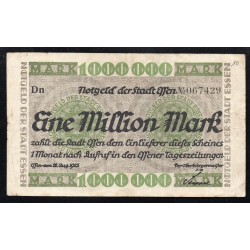 ALLEMAGNE - RHENNIE - ESSEN - NOTGELD - 1.000.000 MARK - 12/08/1923
