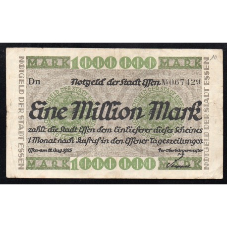 DEUTSCHLAND - RHENNIA - ESSEN - NOTGELD - 1.000.000 MARK - 12/08/1923