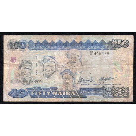 NIGERIA - PICK 27 c - 50 NAIRA - NO DATE - SIGN 10