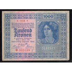 Österreich - PICK 78 - 1000 KRONEN - 02/01/1922