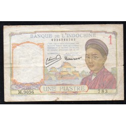 INDOCHINA - PICK 143 - 1 PIASTRE - ND (1947-51) - SIGN 11