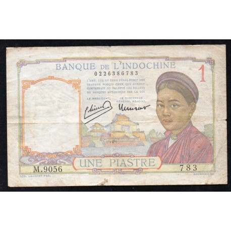 INDOCHINA - PICK 143 - 1 PIASTRE - ND (1947-51) - SIGN 11