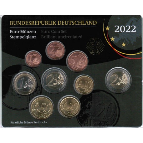 DEUTSCHLAND - KURSMÜNZENSATZ EURO 2022 - A - 5.88 EUROS