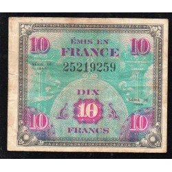 FRANCE - PICK 116 - 10 FRANCS 1944 - JUNE - TYPE FLAG