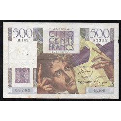 FRANKREICH - PICK 129 - 500 FRANCS CHATEAUBRIAND - 03/07/1952