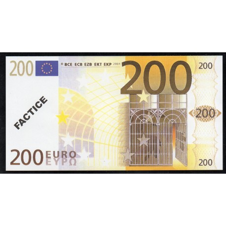 BILLET FACTICE - 200 EURO