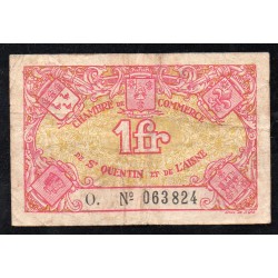 FRANCE - SAINT QUENTIN - 1 FRANC - CHAMBER OF COMMERCE - AISNE - UNDATED