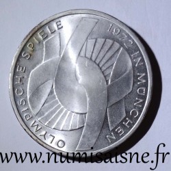 GERMANY - KM 131 - 10 MARK 1972 J - Hamburg - MUNICH OLYMPIC GAMES