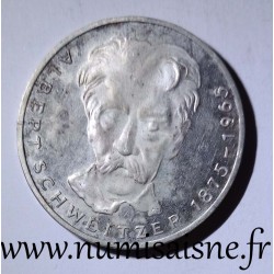 GERMANY - KM 142 - 5 MARK 1975 G - Karlsruhe - 100 years of Albert Schweitzer