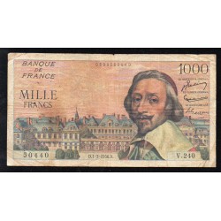 FAY 42/19 - 1000 FRANCS RICHELIEU - 01/03/1956 - V.240 - PICK 134