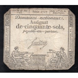 ASSIGNAT DE 50 SOLS - 23/05/1793 - DOMAINES NATIONAUX - SERIE 1717