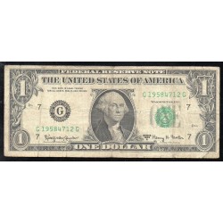 ETATS-UNIS - PICK 443 b - 1 DOLLAR 1963 A - SERIE G