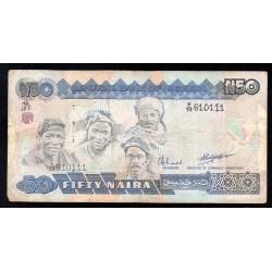 NIGERIA - PICK 27 c - 50 NAIRA - NO DATE - SIGN 10