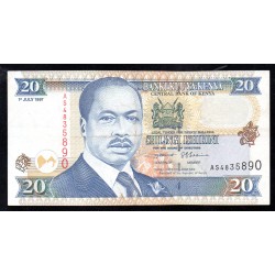 KENYA - PICK 35 b - 20 SHILLINGS - 01/07/1997