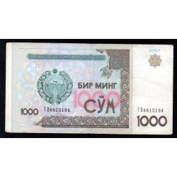 USBEKISTAN - PICK 82 - 1 000 SUM - 2001