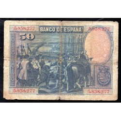 SPAIN - PICK 75 a - 50 PESETAS - 15/08/1928