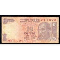 INDE - PICK 95 p - 10 RUPEES - 2010 - LETTRE M