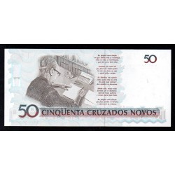 BRESIL - PICK 223 - 50 CRUZEIROS SUR 50 CRUZADOS NOVOS - ND 1990