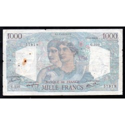 FRANKREICH - PICK 130 - 1000 FRANCS MINERVE ET HERCULE - 07/03/1946