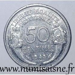 FRANKREICH - KM 894 - 50 CENTIMES 1945 B - Beaumont le Roger - TYP MORLON