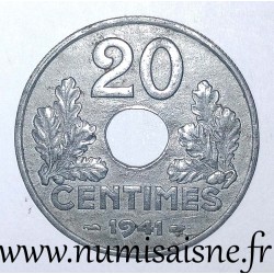 FRANKREICH - KM 900 - 20 CENTIMES 1941 - TYP 20