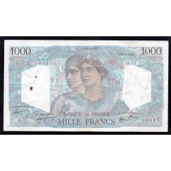 FRANCE - PICK 130 - 1000 FRANCS MINERVE ET HERCULE - 28/06/1945 - O.71